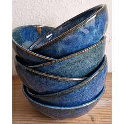 Sm� keramik sk�le - Havets Bl� Nuancer