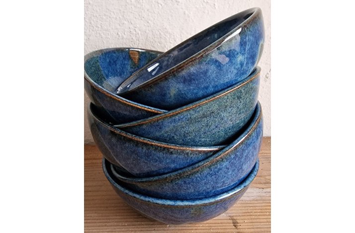 Sm� keramik sk�le - Havets Bl� Nuancer