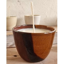 kologisk Soyavoks lys i krukke (jordfarver)