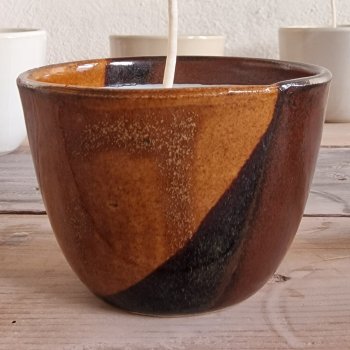 kologisk Soyavoks lys i krukke (jordfarver)