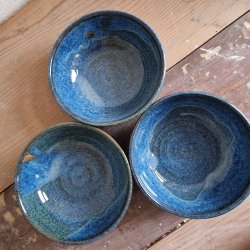 Sm� keramik sk�le - Havets Bl� Nuancer