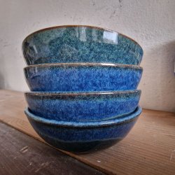 Sm� keramik sk�le - Havets Bl� Nuancer