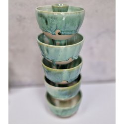 Skl-lysestage m lbeglasur