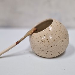 Saltkrukke - lys med pletter 