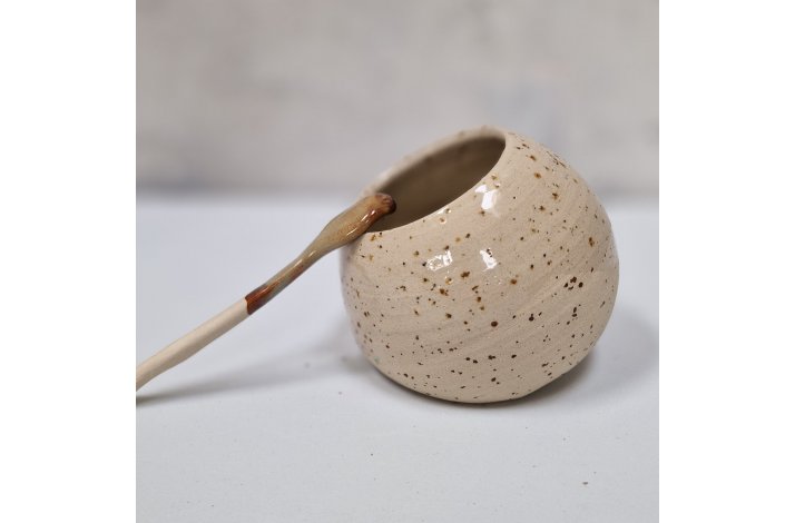 Saltkrukke - lys med pletter 