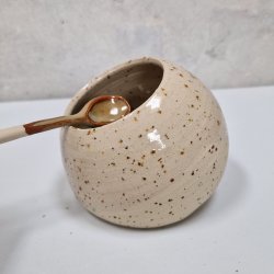 Saltkrukke - lys med pletter 