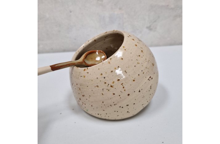 Saltkrukke - lys med pletter 