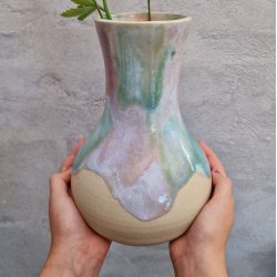 Stor vase - pastelfarver