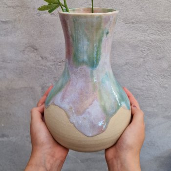 Stor vase - pastelfarver