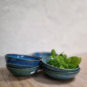 Sm� keramik sk�le - Havets Bl� Nuancer