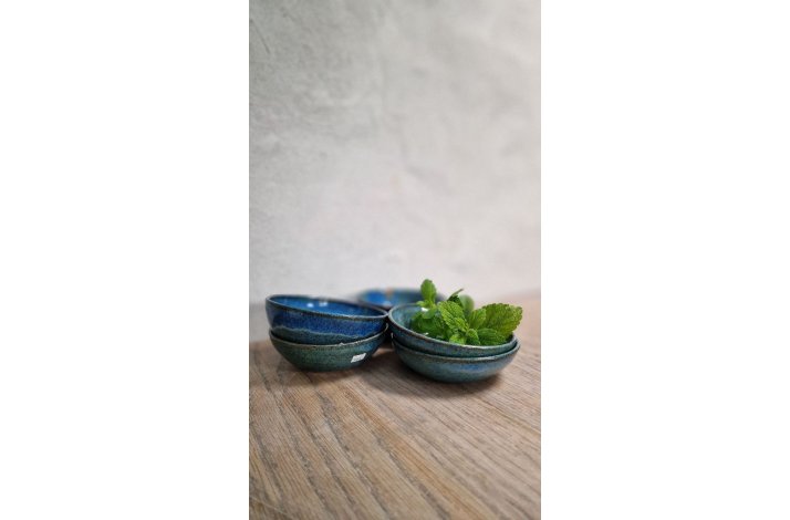 Sm� keramik sk�le - Havets Bl� Nuancer