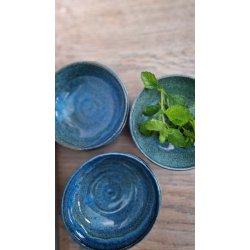 Sm� keramik sk�le - Havets Bl� Nuancer