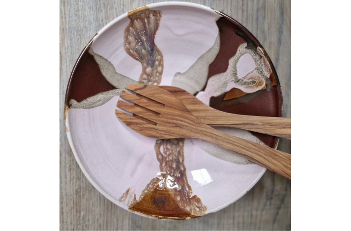 Serveringssk�l - stor (lyser�d/m�rkebrun)