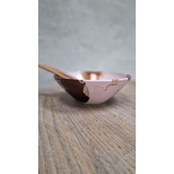 Serveringsskl - stor (lyserd/mrkebrun)