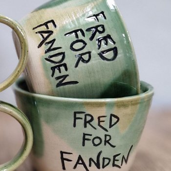 Kop med tekst (Gr�n uden hank)