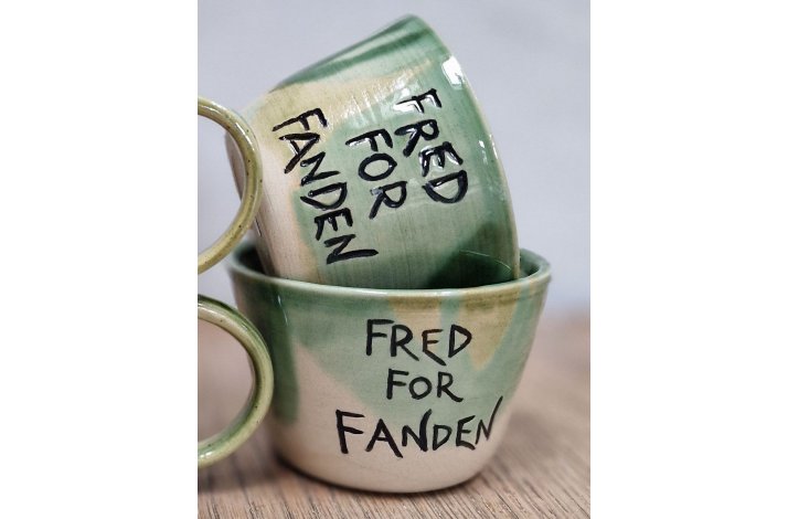 Kop med tekst (Gr�n uden hank)