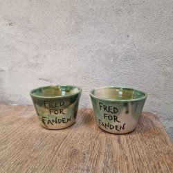 Kop med tekst (Gr�n uden hank)