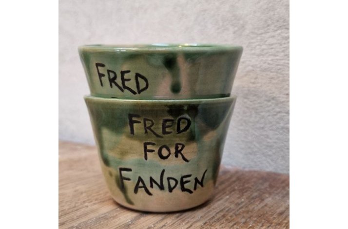 Kop med tekst (Gr�n uden hank)