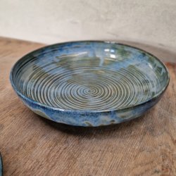 Stort blgrnt salatfad