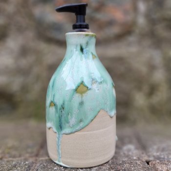 S�bedispenser - Turkis/hvid