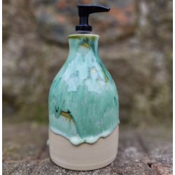 S�bedispenser - Turkis/hvid